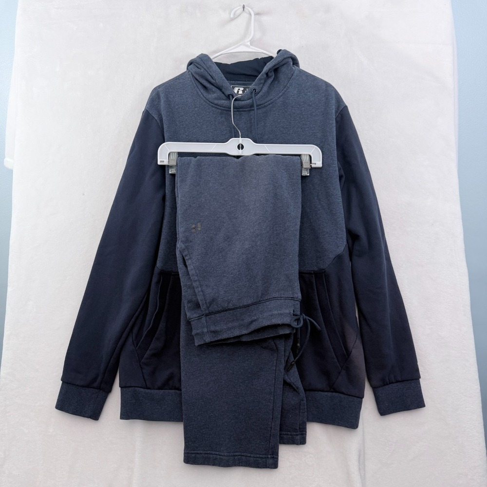 Russell Sweatshirt Set Mens L Blue Fleece Pullover Jogger Athletic Running